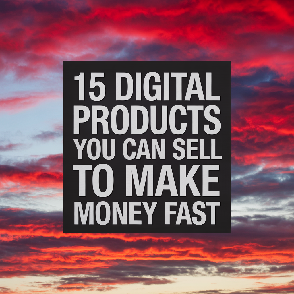 15 Digital Products You Can Sell to Make Money Fast