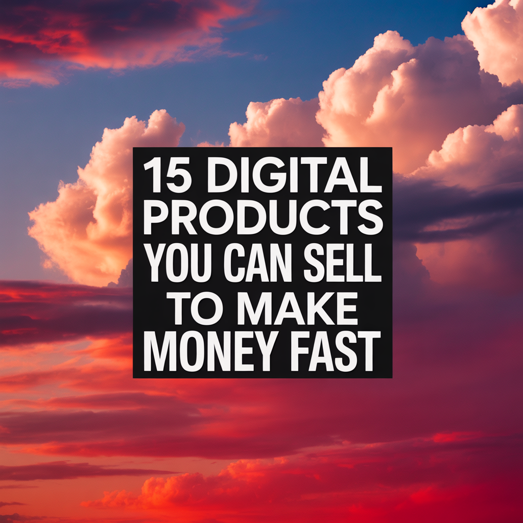 15 Digital Products You Can Sell to Make Money Fast