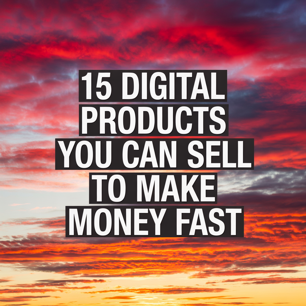 15 Digital Products You Can Sell to Make Money Fast