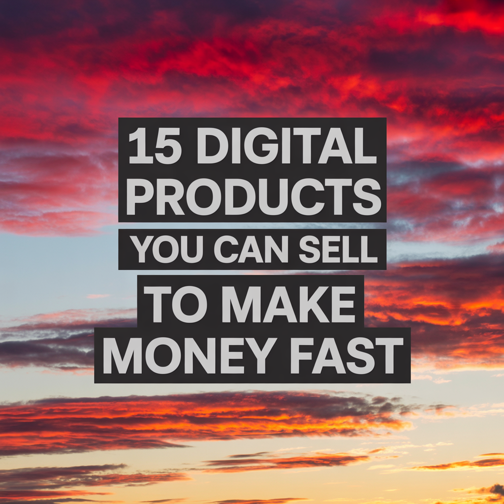 15 Digital Products You Can Sell to Make Money Fast
