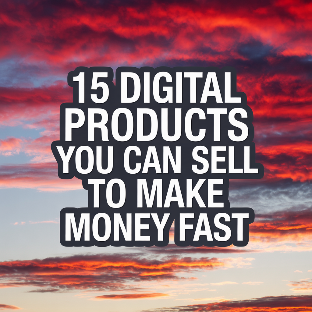 15 Digital Products You Can Sell to Make Money Fast