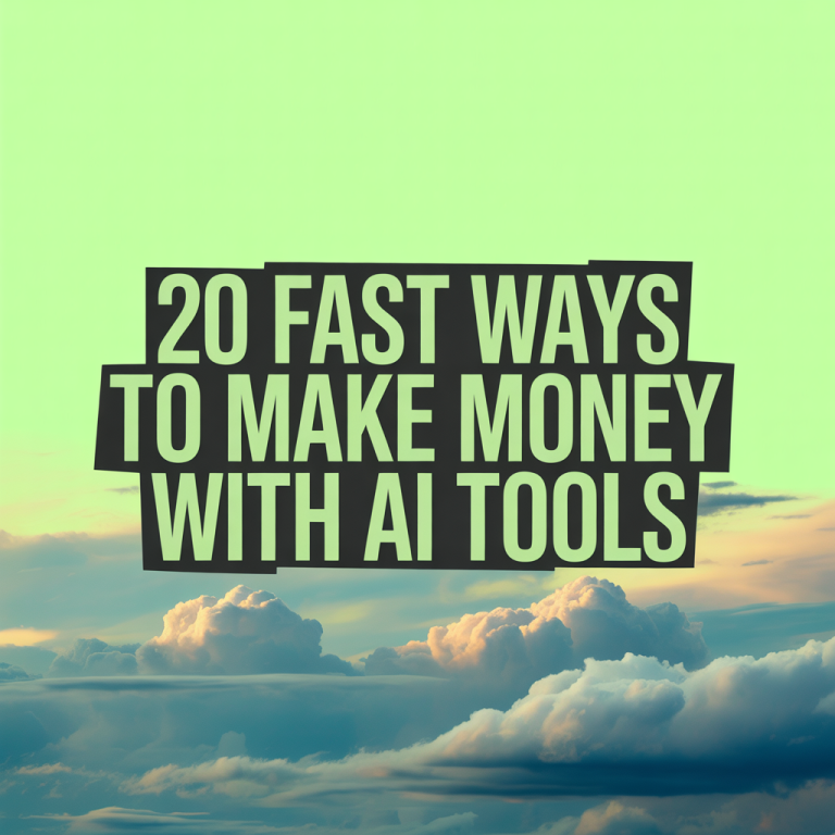 20 Fast Ways to Make Money with AI Tools