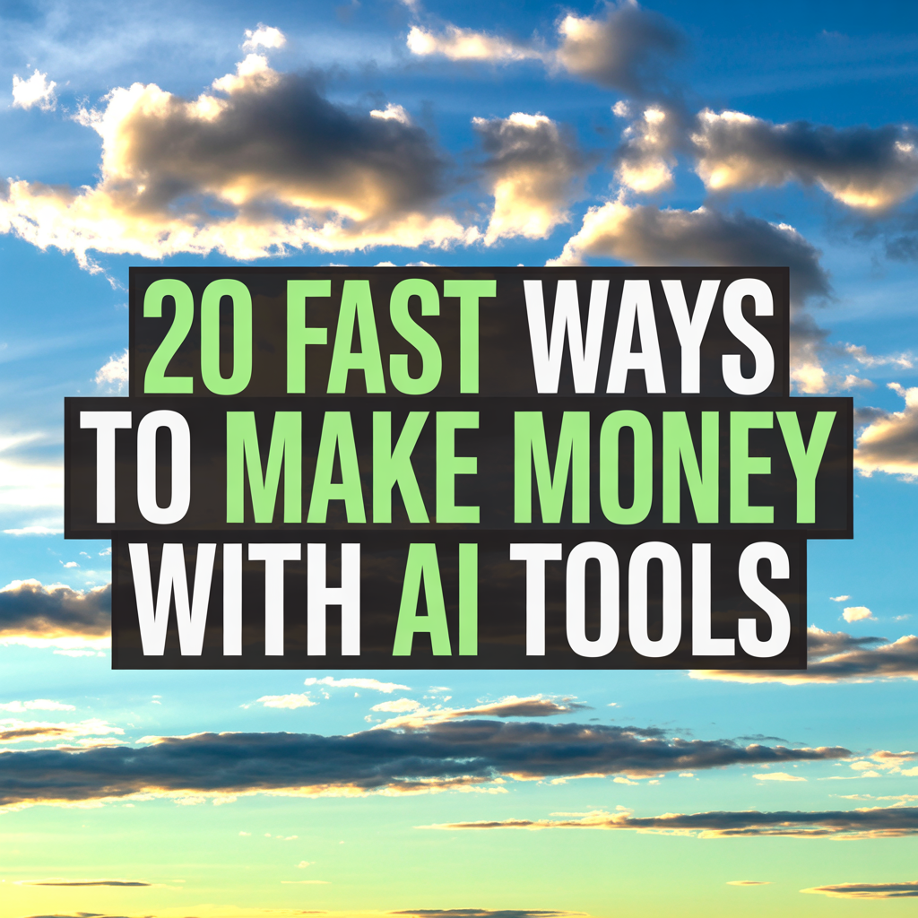 20 Fast Ways to Make Money with AI Tools