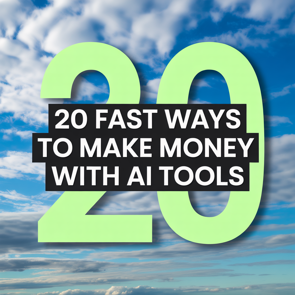 20 Fast Ways to Make Money with AI Tools