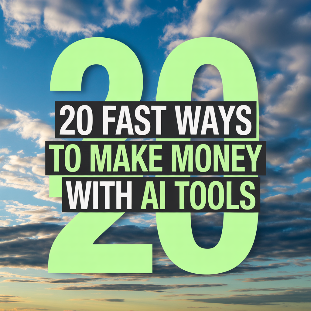 20 Fast Ways to Make Money with AI Tools