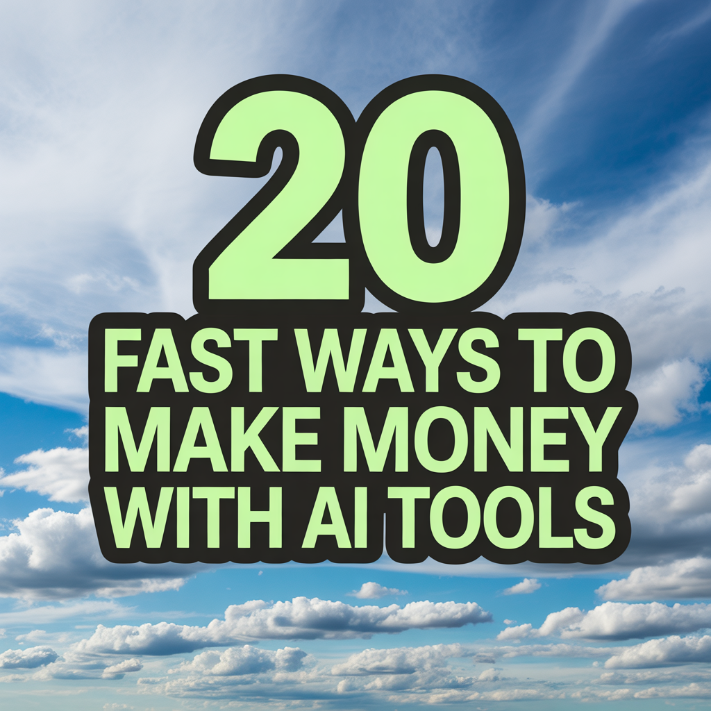 20 Fast Ways to Make Money with AI Tools