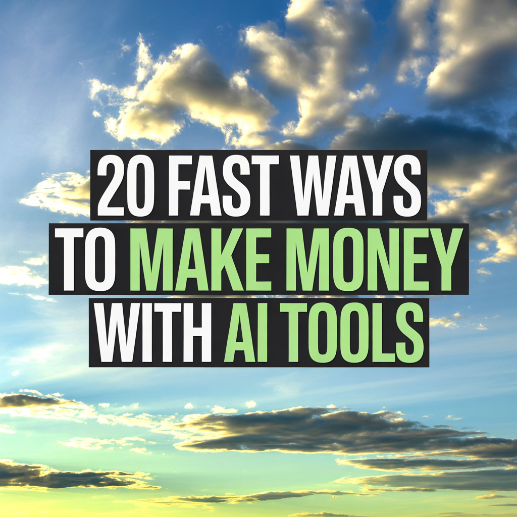 20 Fast Ways to Make Money with AI Tools