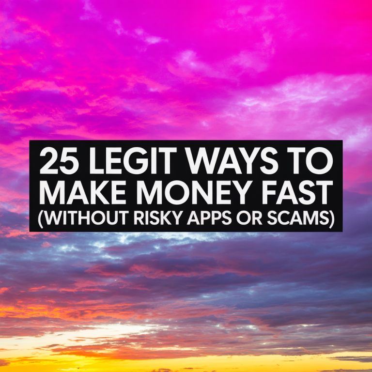 25 Legit Ways to Make Money Fast (Without Risky Apps or Scams)