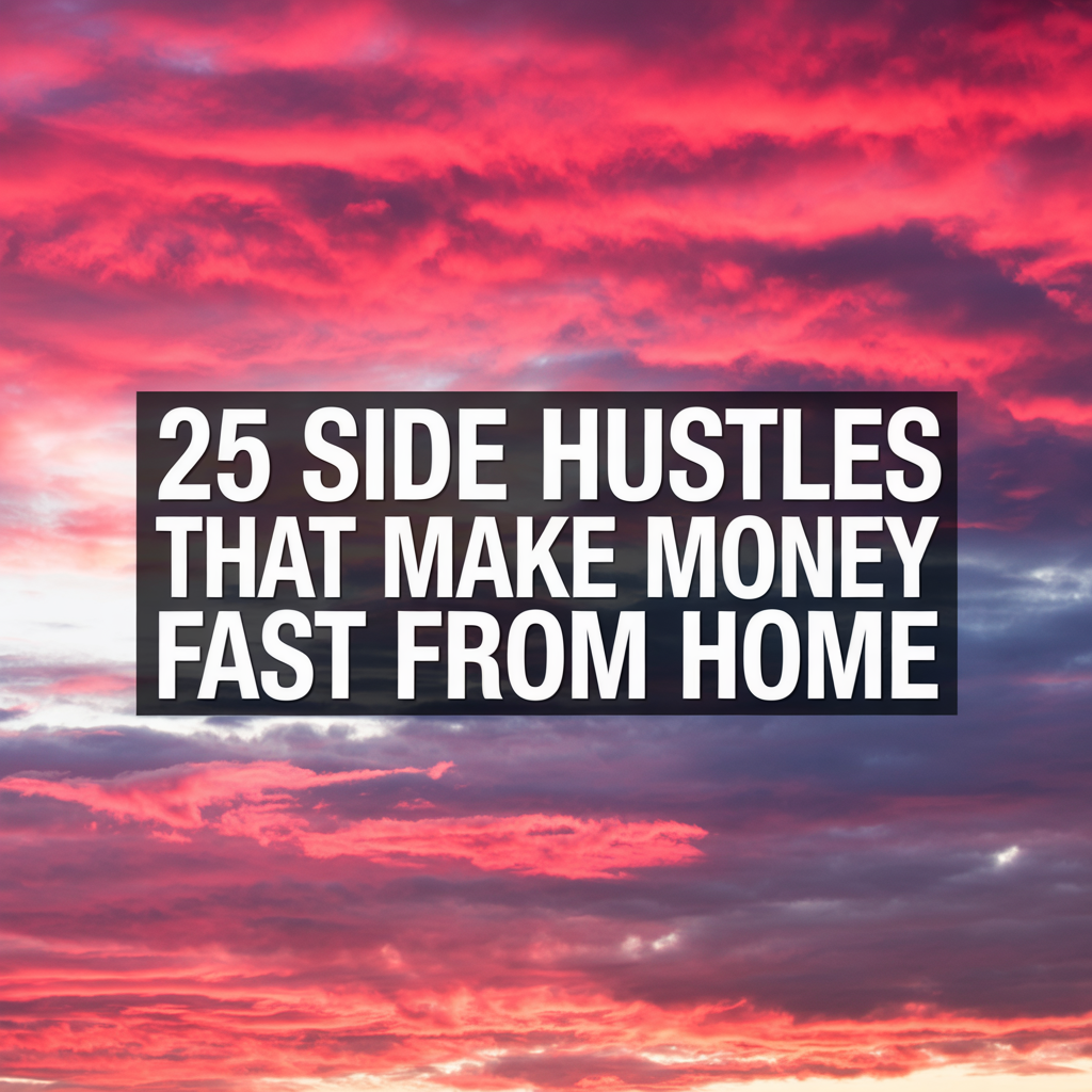 25 Side Hustles That Make Money Fast from Home