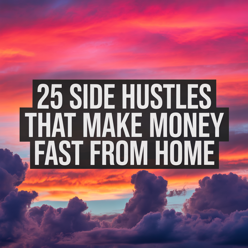 25 Side Hustles That Make Money Fast from Home