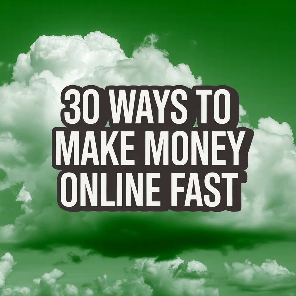 30 Ways to Make Money Online Fast