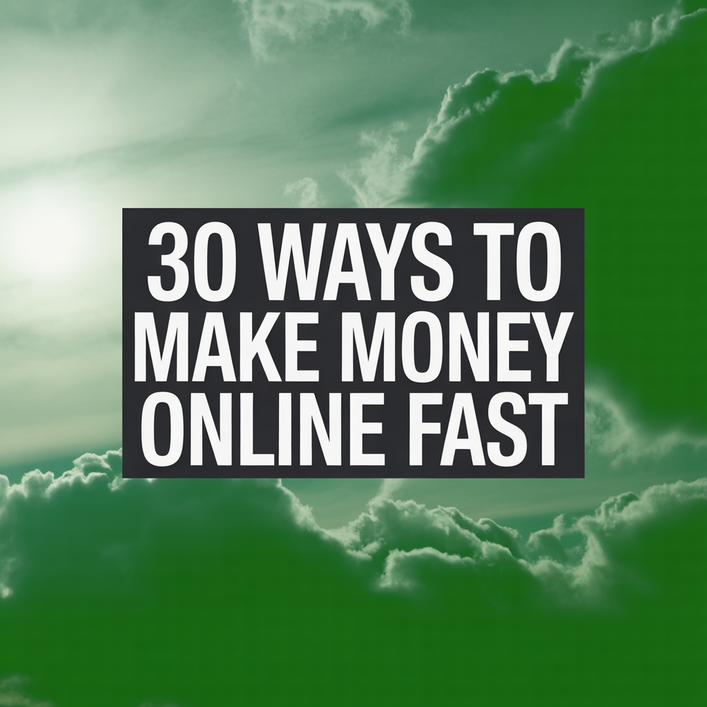30 Ways to Make Money Online Fast