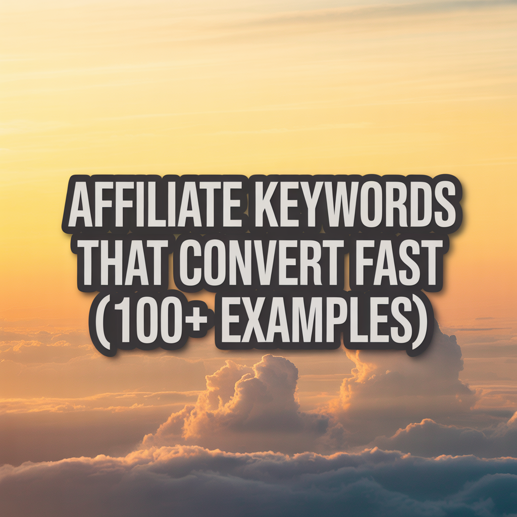 Affiliate Keywords That Convert Fast (100+ Examples)