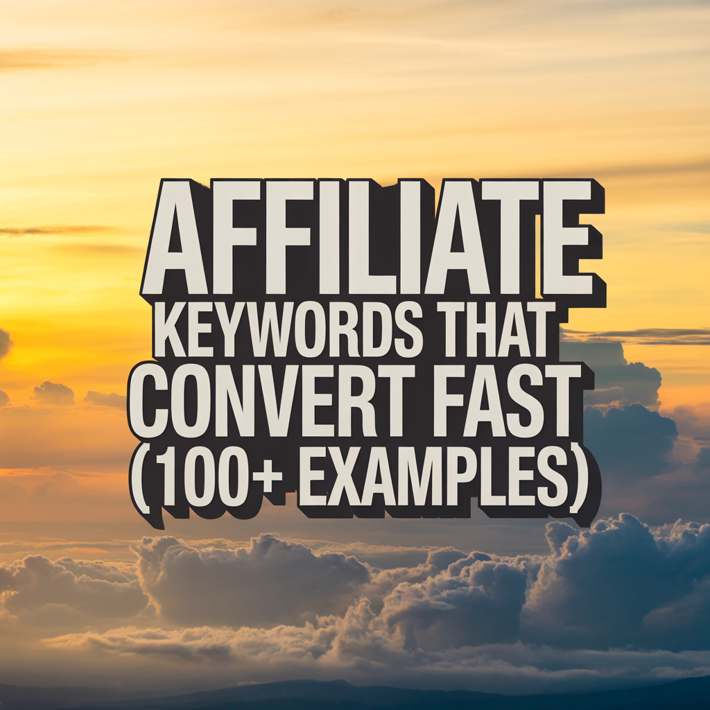 Affiliate Keywords That Convert Fast (100+ Examples)