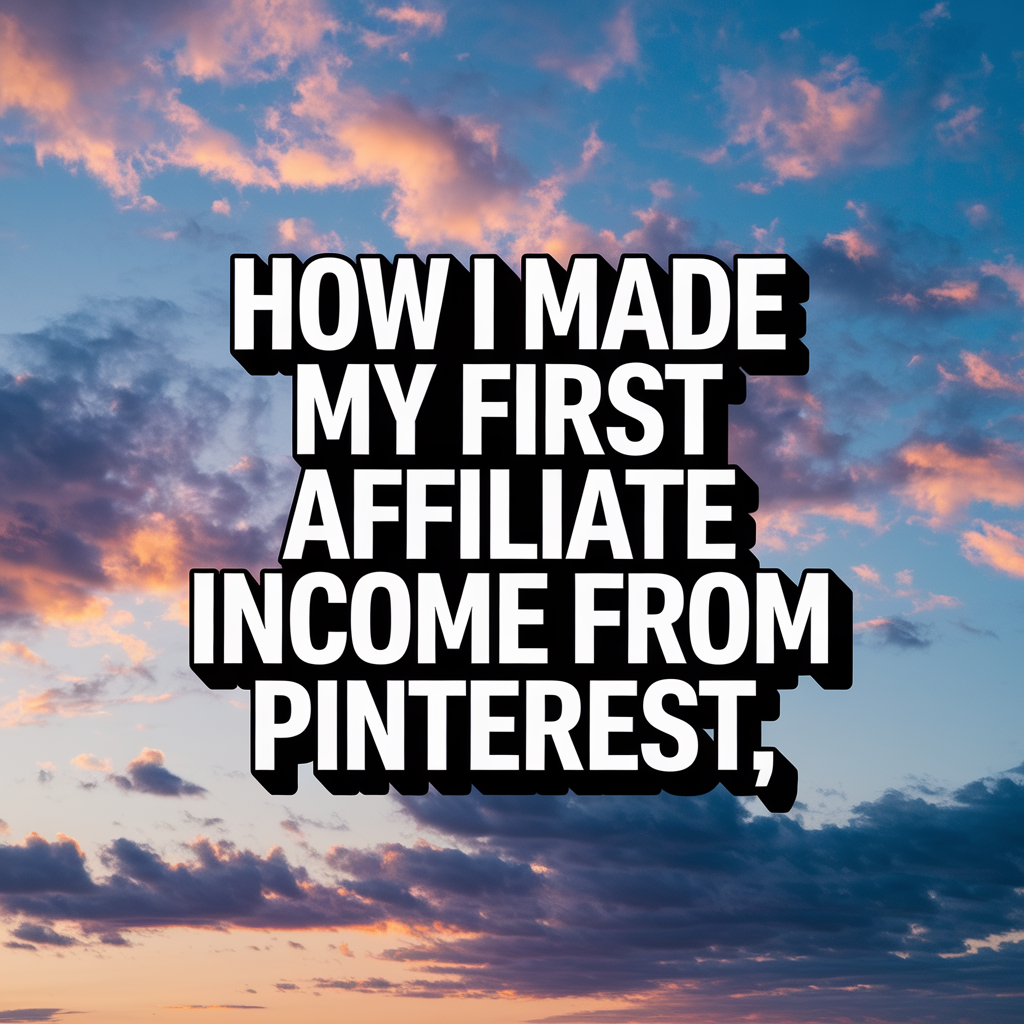 How I Made My First Affiliate Income from Pinterest