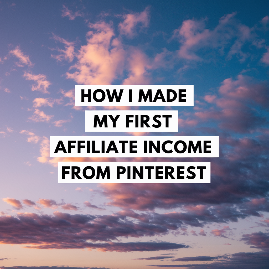How I Made My First Affiliate Income from Pinterest