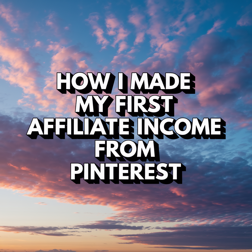How I Made My First Affiliate Income from Pinterest