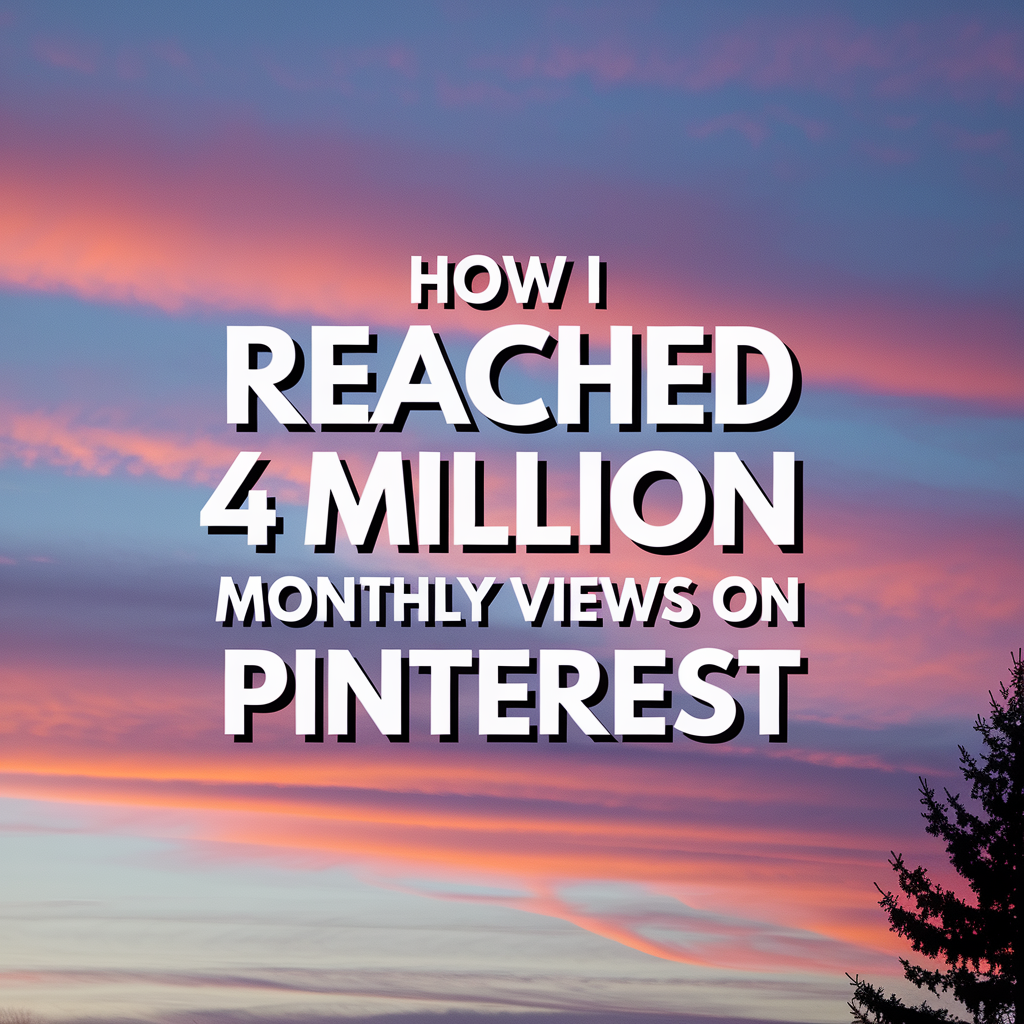 How I Reached 4 Million Monthly Views on Pinterest