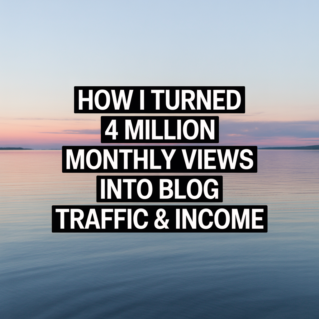 How I Turned 4 Million Monthly Views Into Blog Traffic & Income