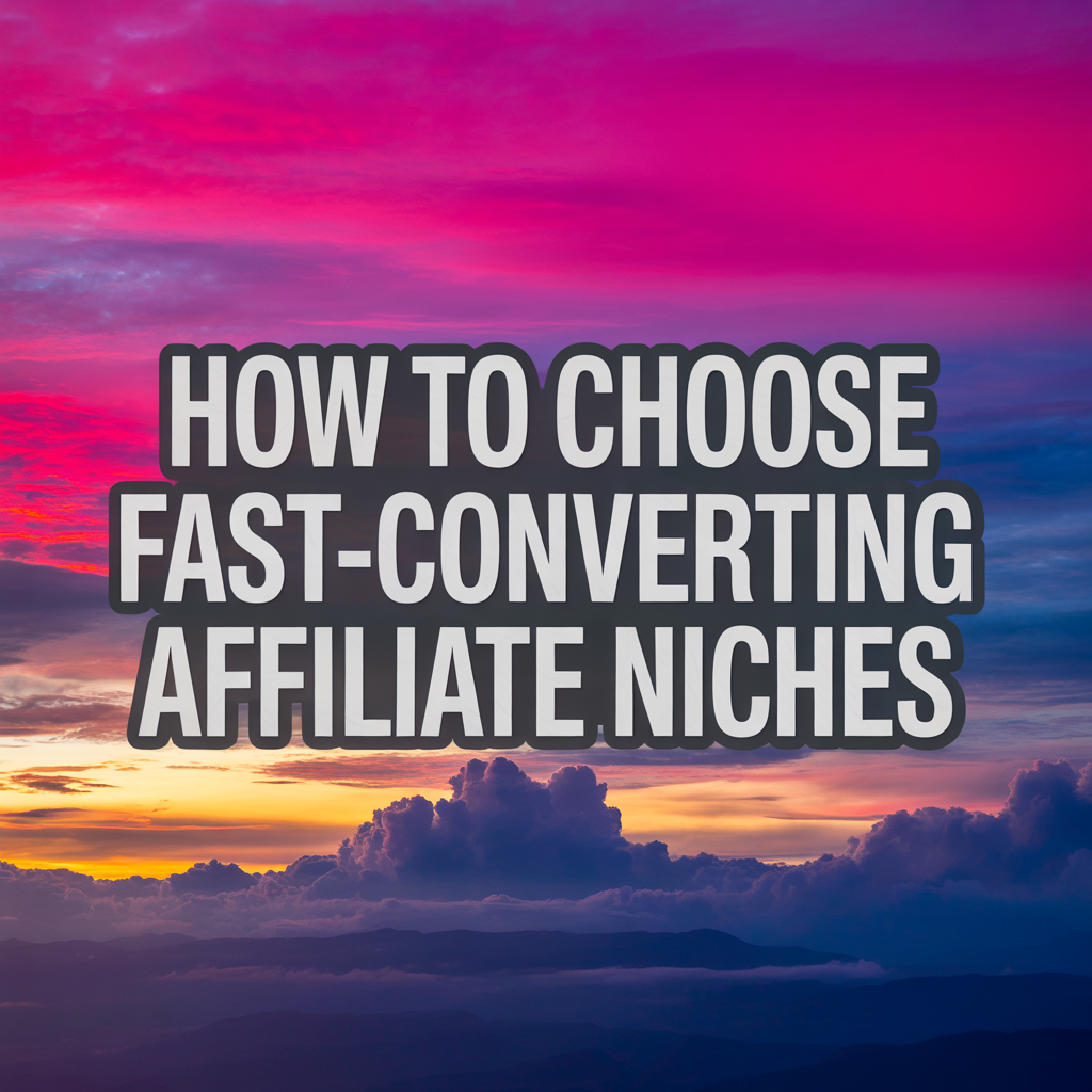 How to Choose Fast-Converting Affiliate Niches