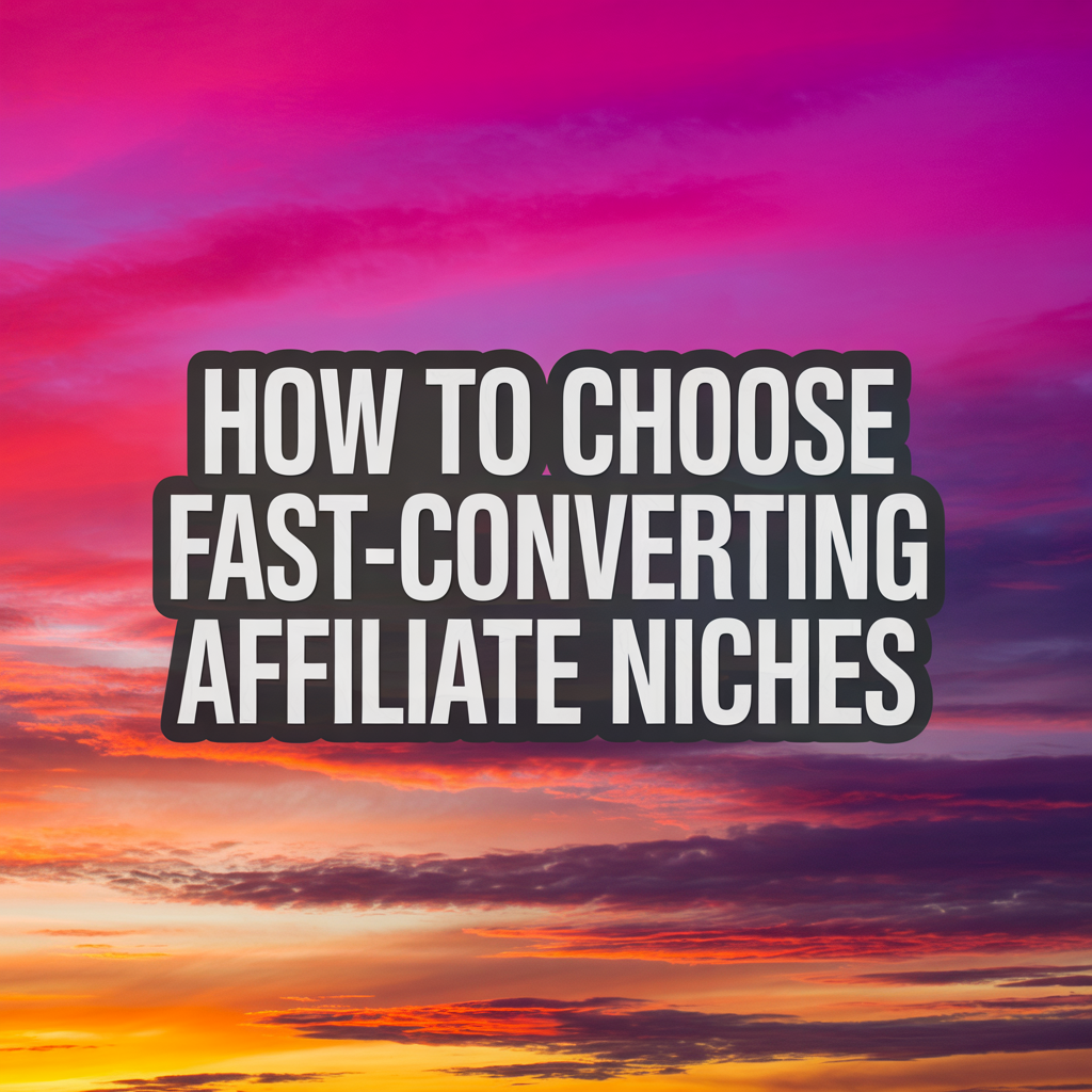 How to Choose Fast-Converting Affiliate Niches