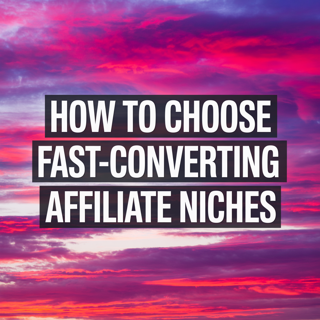 How to Choose Fast-Converting Affiliate Niches