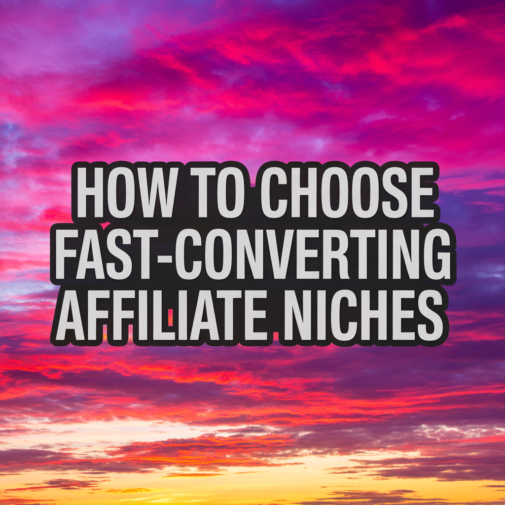 How to Choose Fast-Converting Affiliate Niches