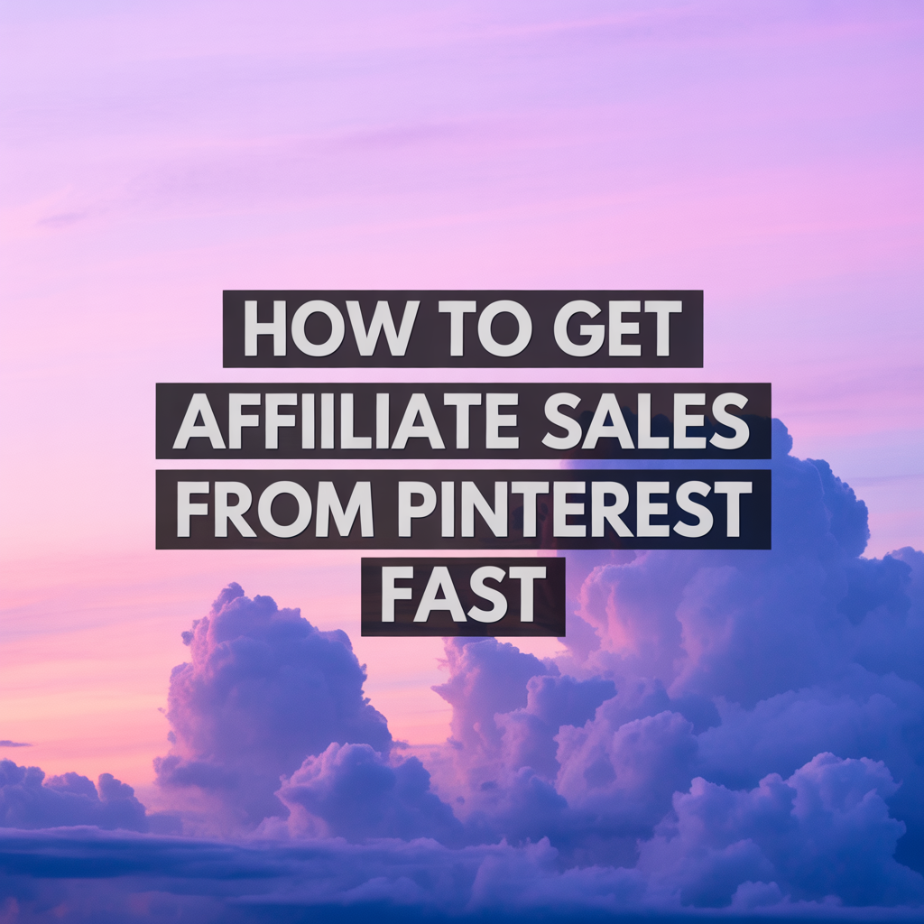 How to Get Affiliate Sales from Pinterest Fast