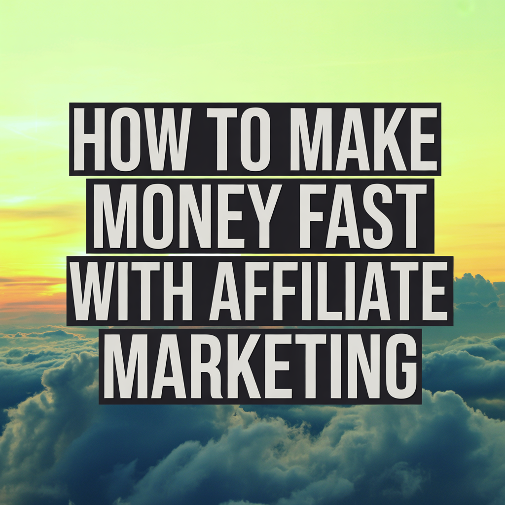 How to Make Money Fast with Affiliate Marketing