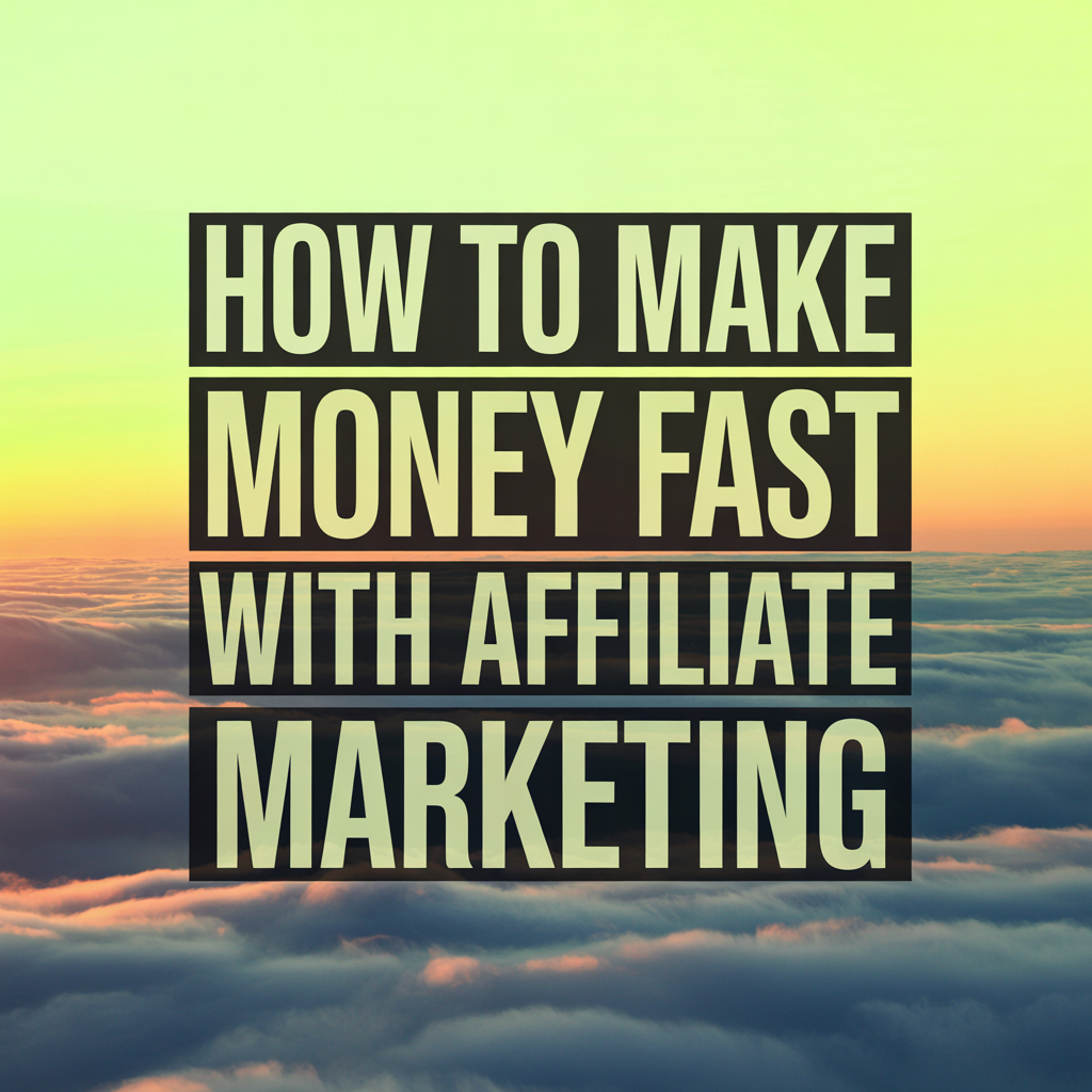 How to Make Money Fast with Affiliate Marketing