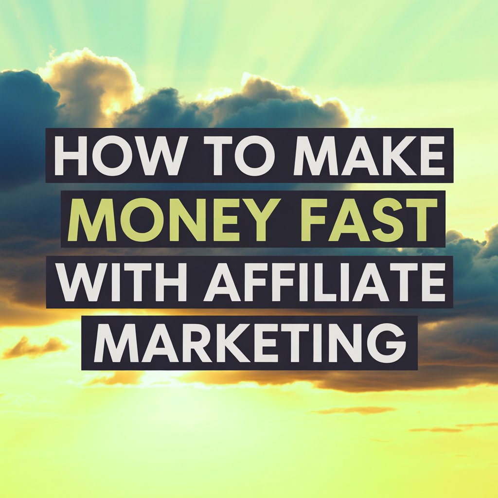 How to Make Money Fast with Affiliate Marketing