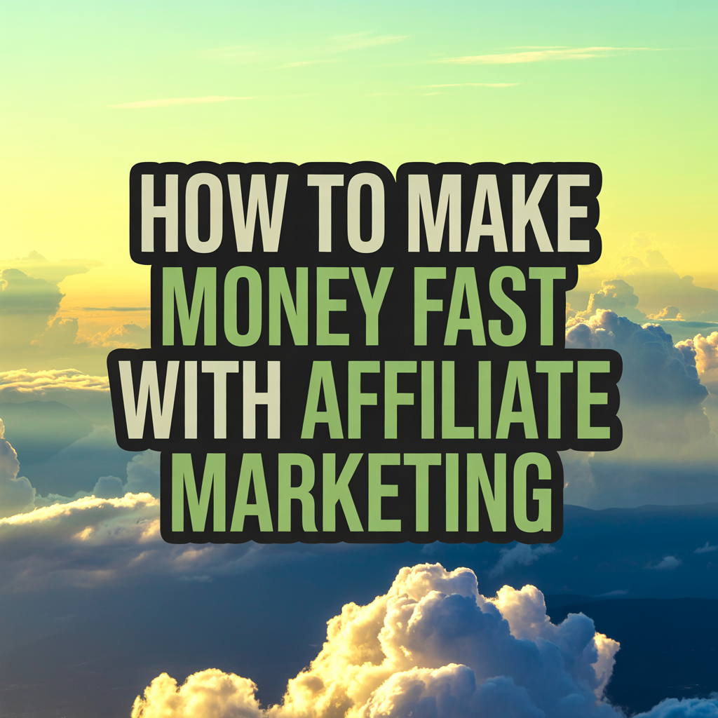 How to Make Money Fast with Affiliate Marketing