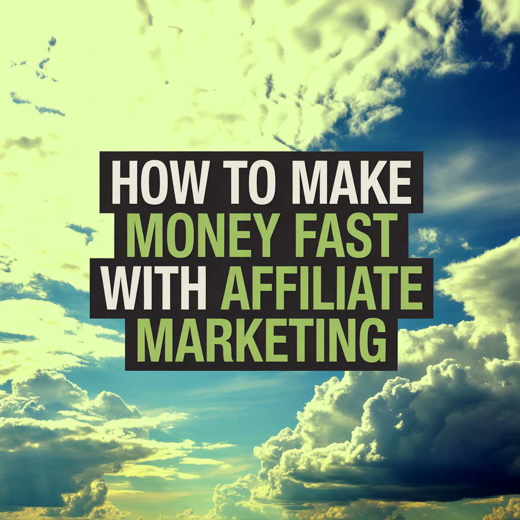 How to Make Money Fast with Affiliate Marketing