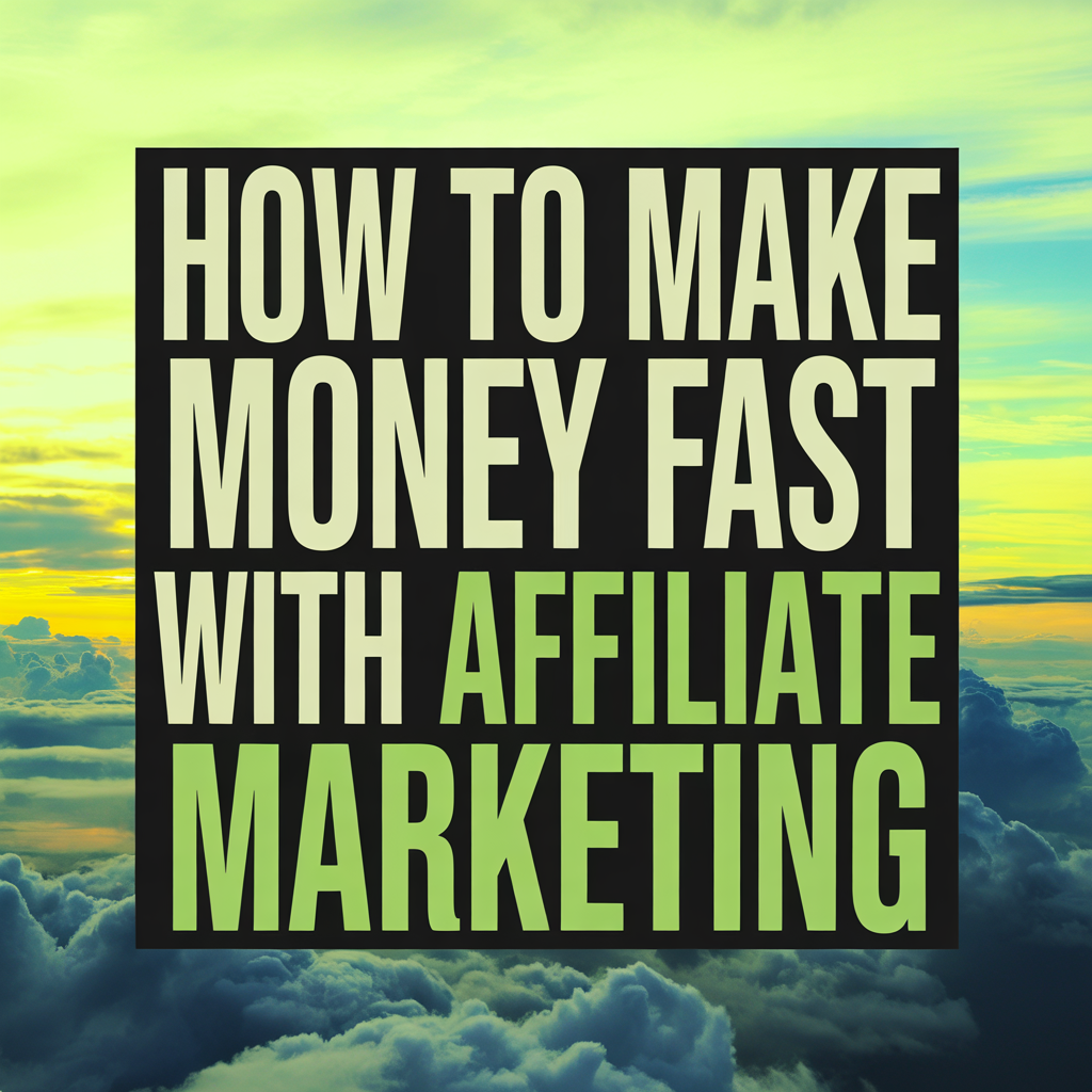How to Make Money Fast with Affiliate Marketing