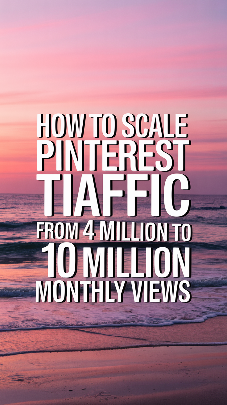 How to Scale Pinterest Traffic From 4 Million to 10 Million Monthly Views