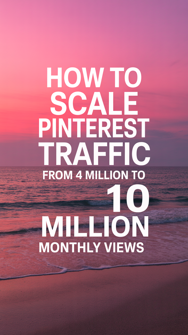 How to Scale Pinterest Traffic From 4 Million to 10 Million Monthly Views
