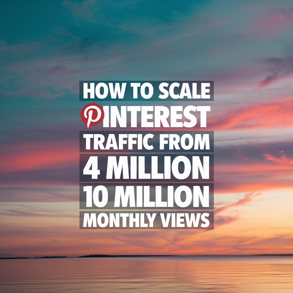 How to Scale Pinterest Traffic From 4 Million to 10 Million Monthly Views