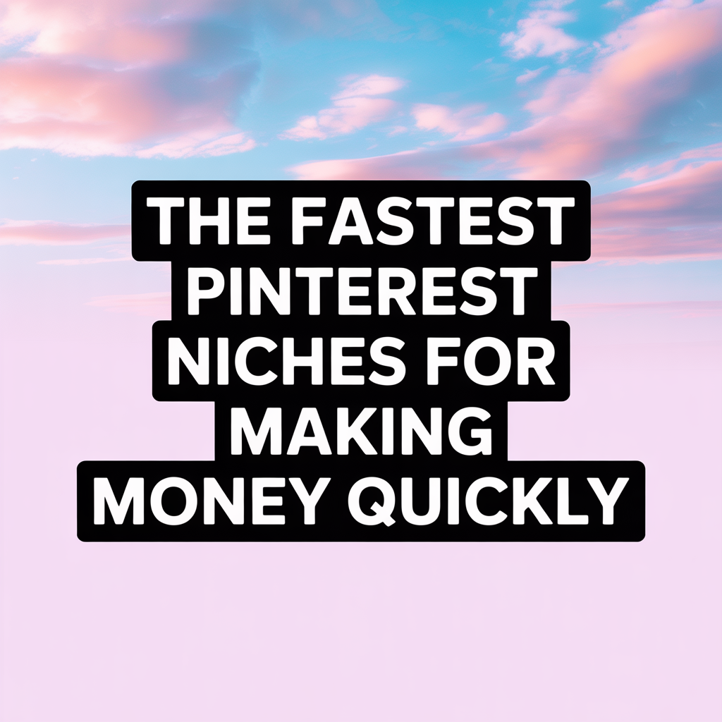 The Fastest Pinterest Niches for Making Money Quickly
