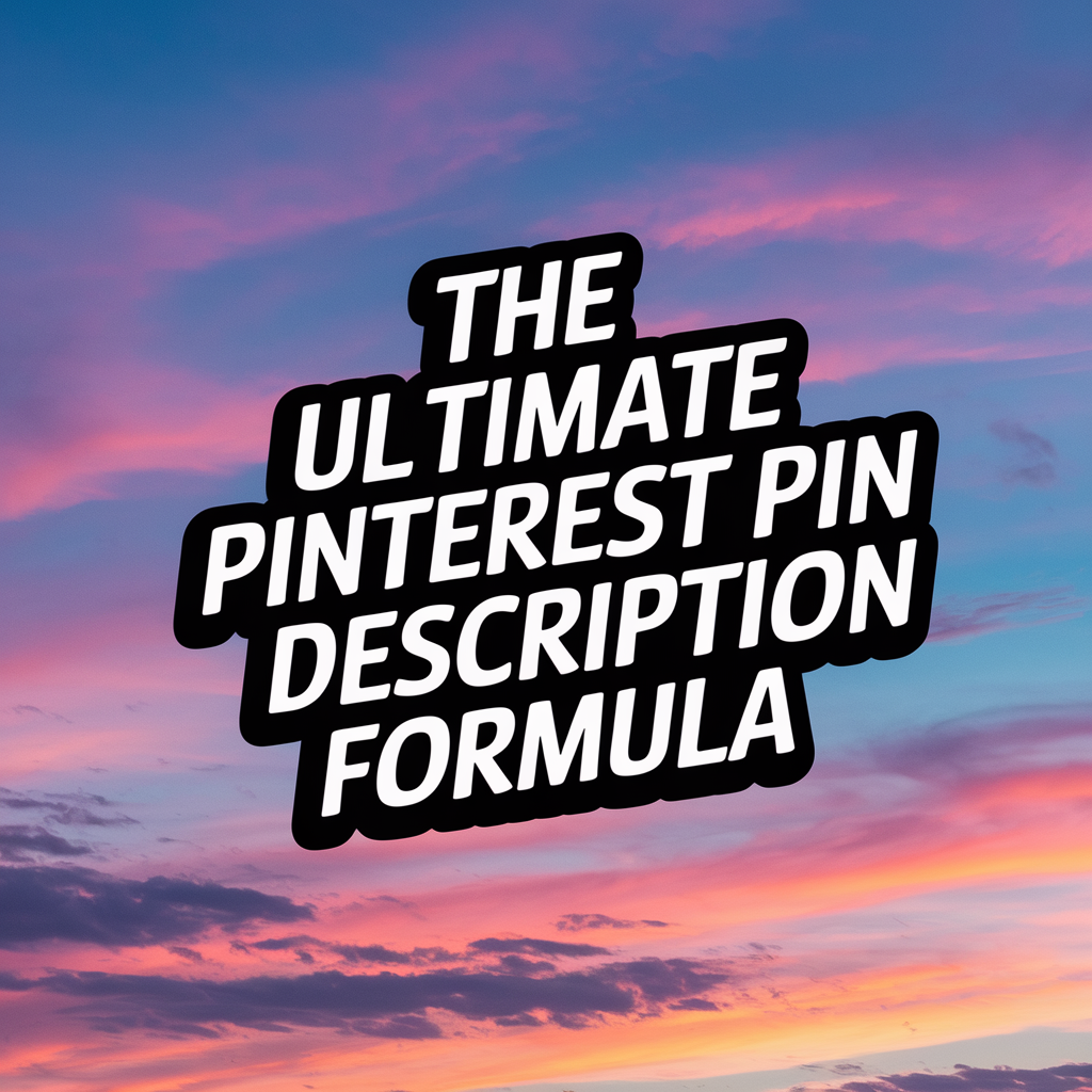 The Ultimate Pinterest Pin Description Formula