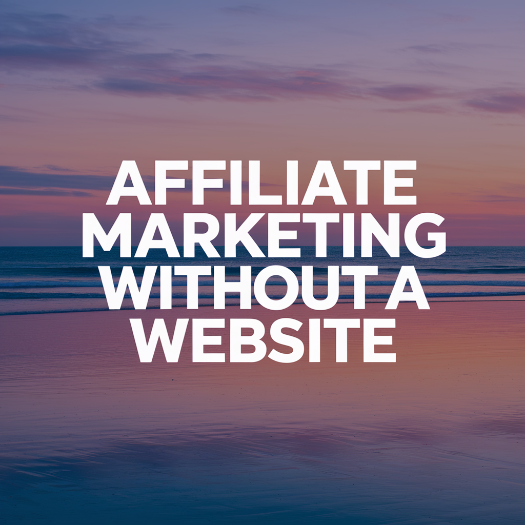 Affiliate Marketing Without a Website