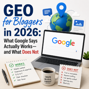 GEO for Bloggers in 2026 What Google Says Actually Works—and What Does Not